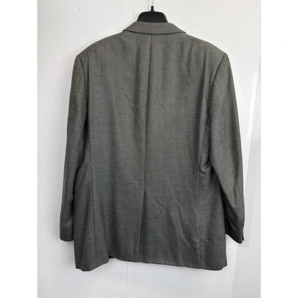 HICKEY‎ FREEMAN Grey/Brown Worsted Wool Mens 44L Blazer Sport Coat Jacket